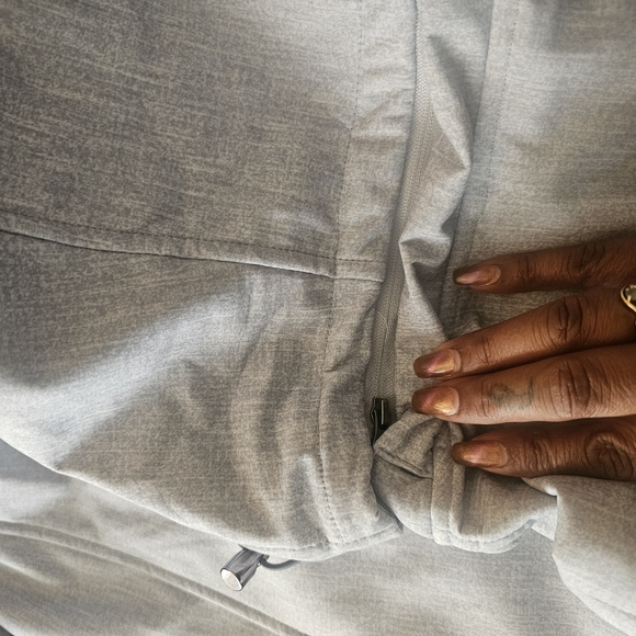 Women's Gray Hooded Jacket - Picture 9 of 11